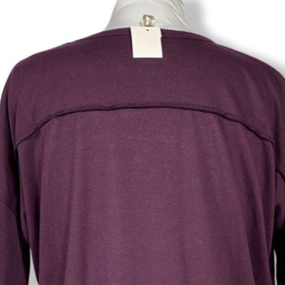 Purple Top, Exposed Seam Detail, Side Slit, Soft Fabric by Forgotten Grace  NWOT - Picture 6 of 15